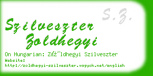 szilveszter zoldhegyi business card